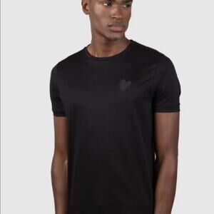 INIMIGO Men's T-SHIRT HEART - DARK BLACK - Size S